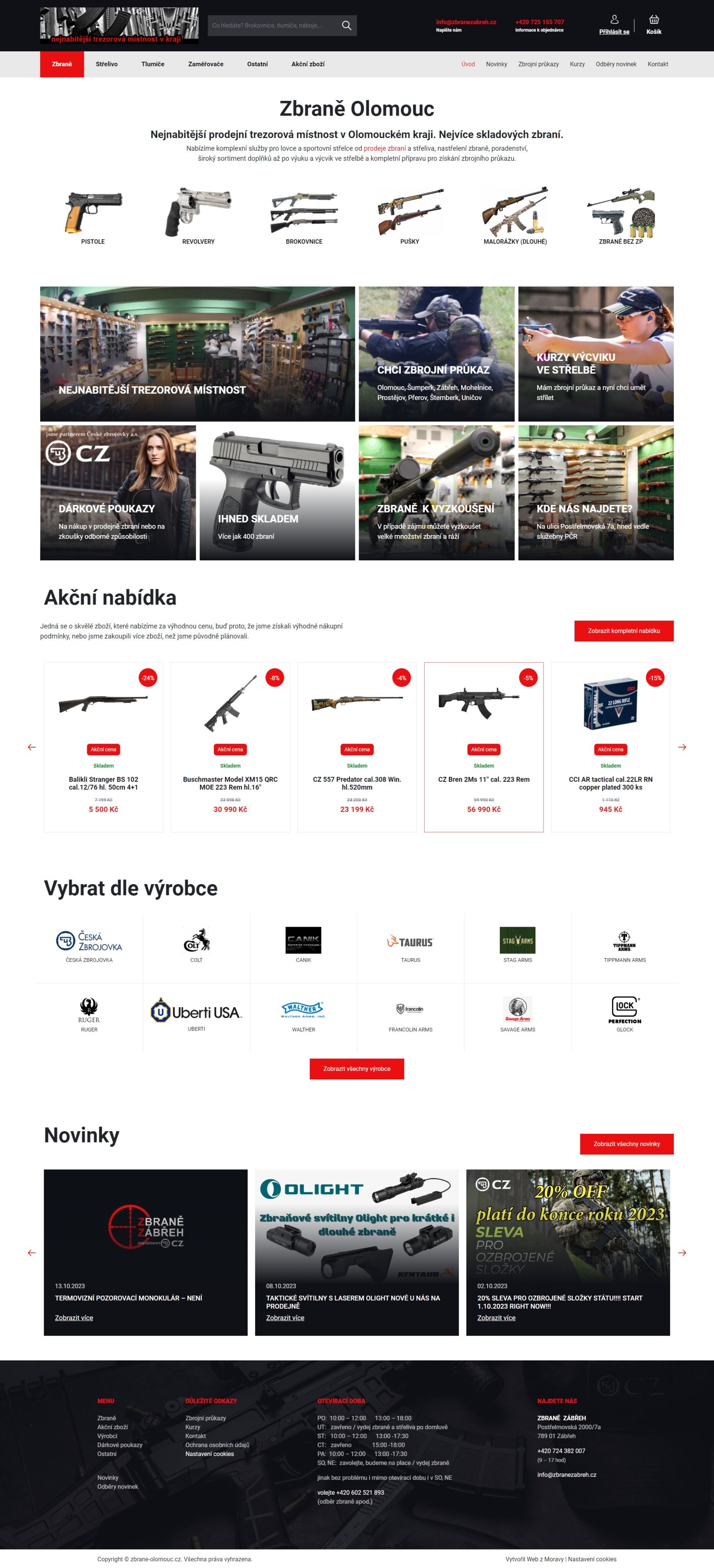 Zbraně - Olomouc