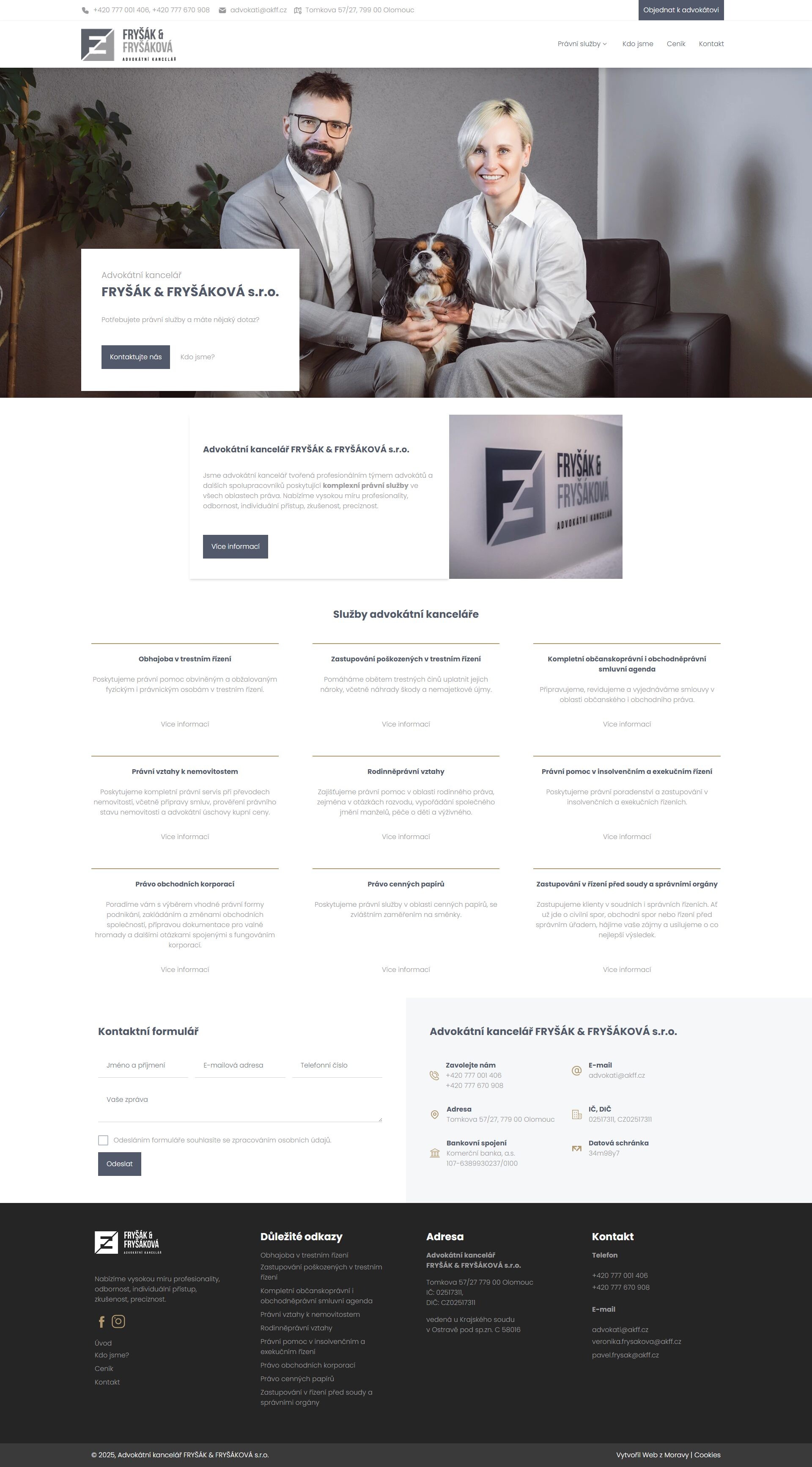 Advokátní kancelář FRYŠÁK & FRYŠÁKOVÁ s.r.o.