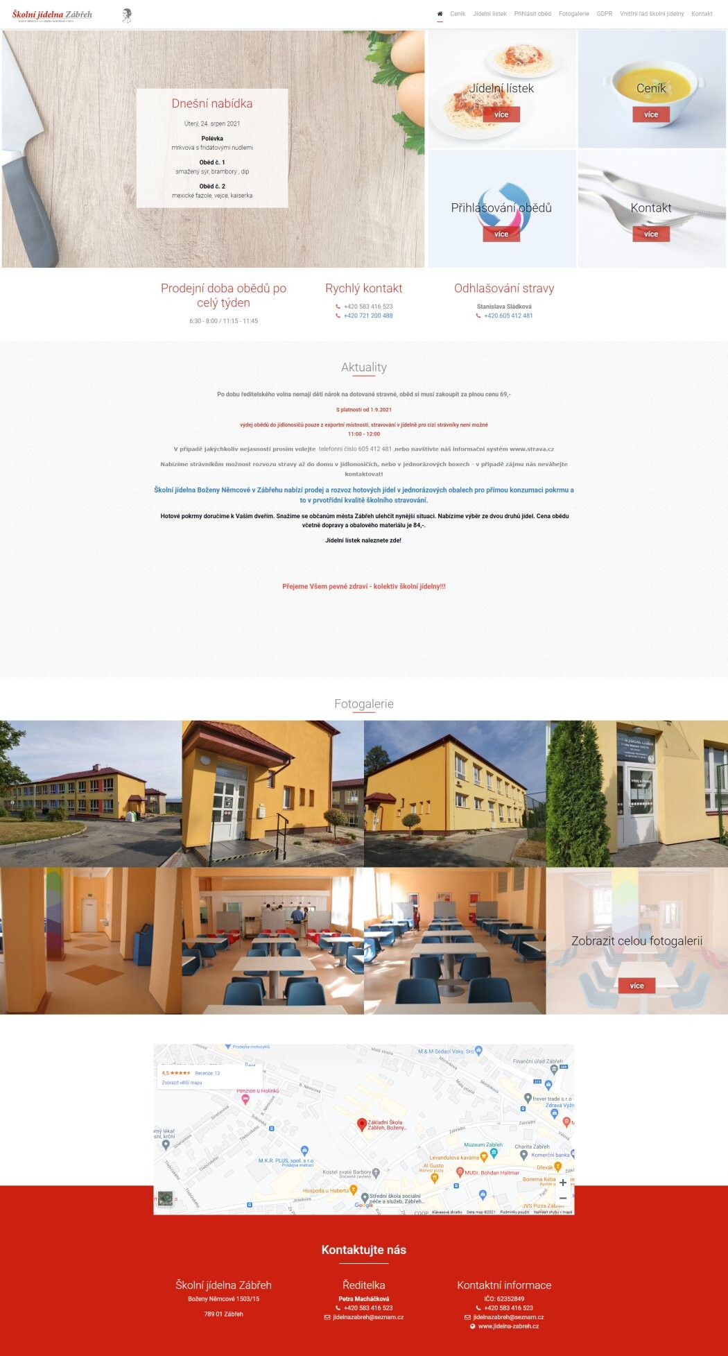 Školní jídelna Zábřeh